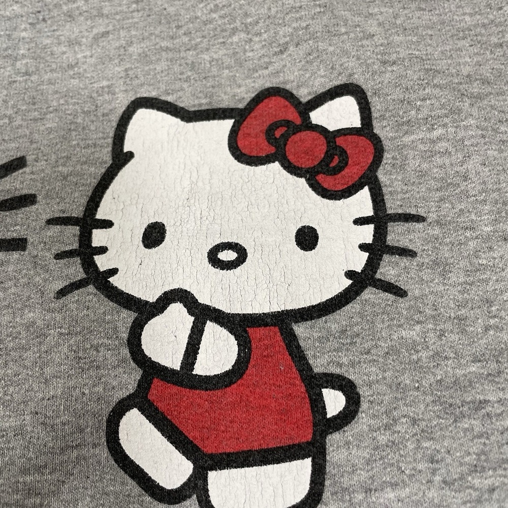 Keith Haring x Hello Kitty Sweatshirt Pullover Crewneck Women Sz M Gray Collab - Picture 2 of 8